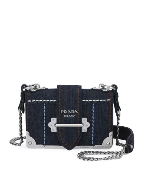 Prada Small Denim Cahier 